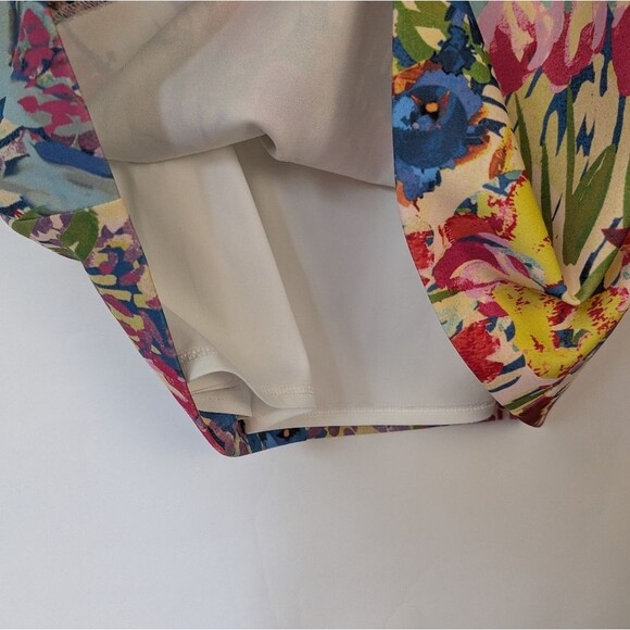 NWT Belle Badgley Mischka Women's Size 12 Royal Multi Halter Dress Floral Print - Picture 12 of 15